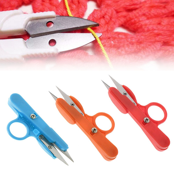DIY Plastic Stitch Supplies Handle Thread Cutting Clipper Nipper Sewing  Cross Tailor's Scissors Sewing Tool Yarn Scissors